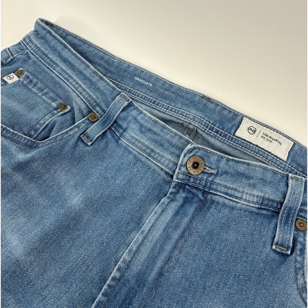 AG Adriano Goldschmied Graduate Tailored Leg Jeans 38x34 Blue 1174HYIGOTA
